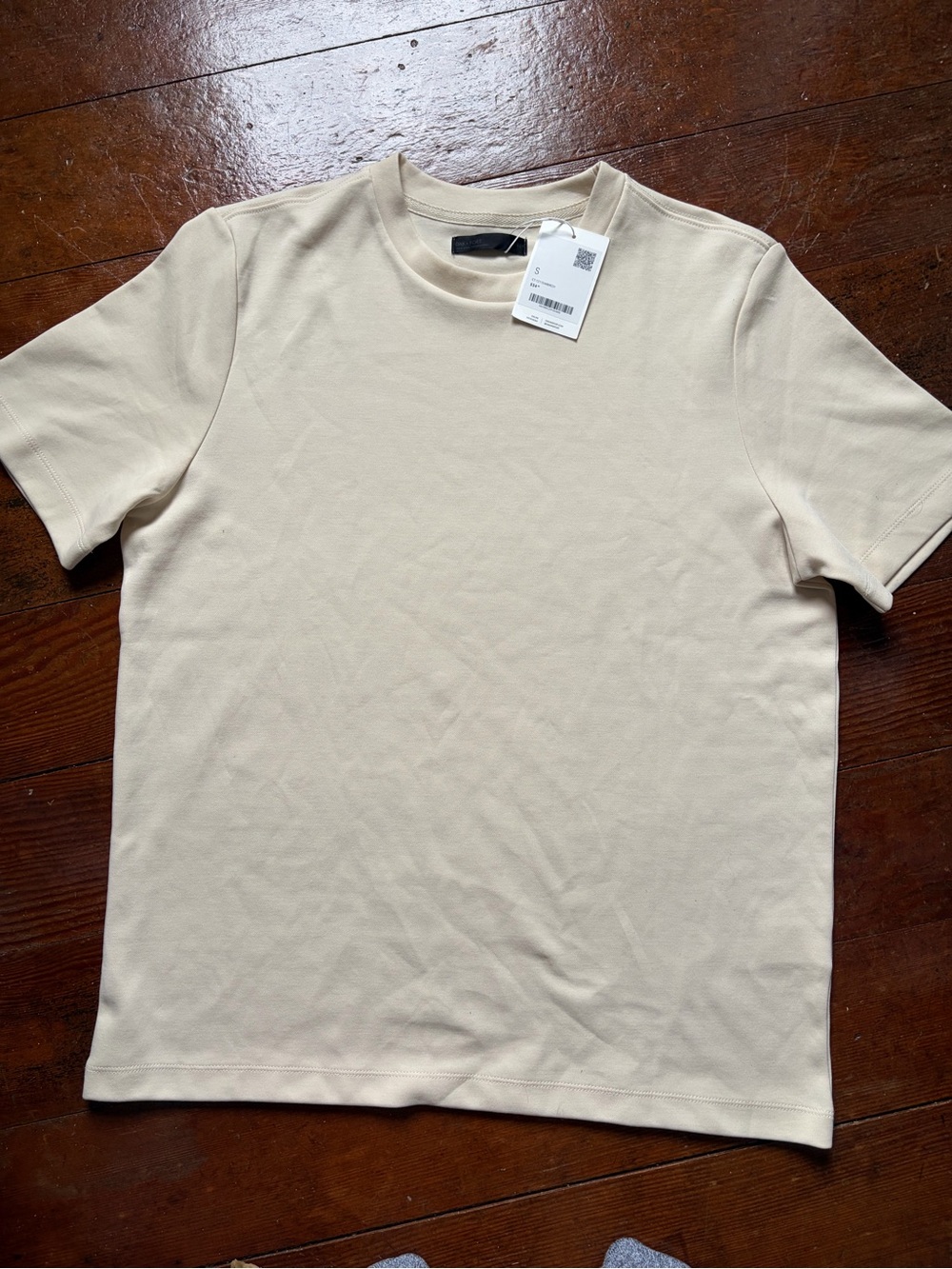 OAK + FORT Soft Cream Crewneck Tee - Picture 2 of 5